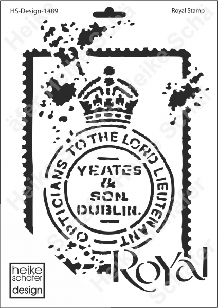 Schablone-Stencil A4 100-1489 Royal Stamp